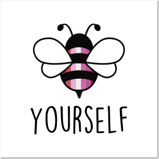 Cute Bee YourSelf Lesbian Bee Gay Pride LGBT Rainbow Gift Posters and Art